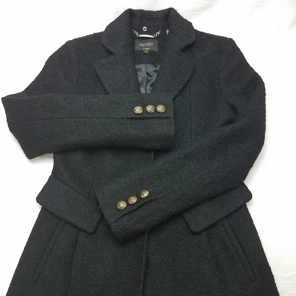 Laundry by shelli segal wool Blend coat black 6